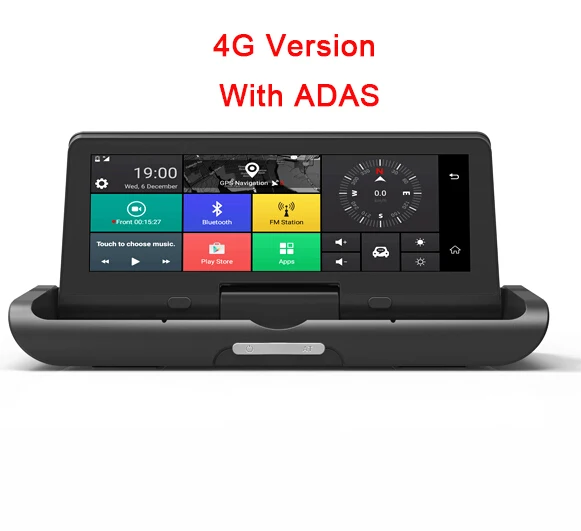 No wiht Rear camera ANSTAR 8 дюймов видеорегистратор 4G ADAS Анти радар Автомобильный видеорегистратор Автомобильная камера gps навигация видео регистратор зеркало видеорегистратор Русская версия - Название цвета: No wiht Rear camera