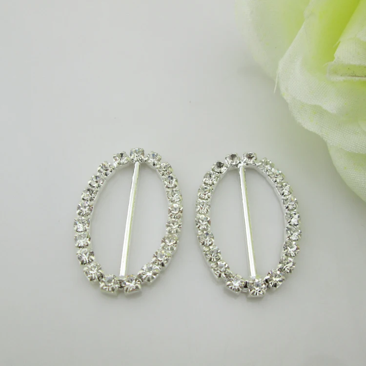 10 шт. овальные Стразы с серебряной пряжкой для свадебных визиток 16 мм | Дом и сад