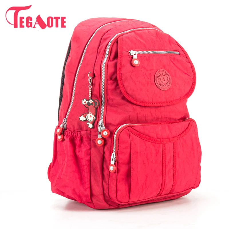 TEGAOTE, школьный рюкзак для девочки-подростка, Mochila Feminina Escolar, женские рюкзаки, сумка, нейлон, Повседневный, Travevl, рюкзак для ноутбука, Femal