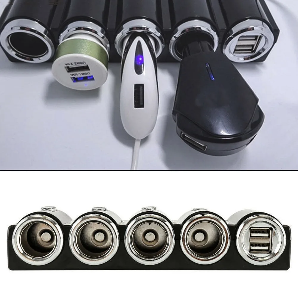 4 стороннее автомобильное зарядное устройство Разветвитель Прикуривателя