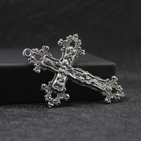 2020 new zinc alloy sliver punk religious cross charms big pendants for diy punk necklace accessories 10pcs za1454