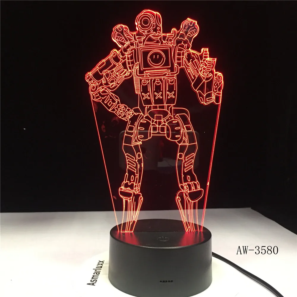 Легенды призрака рисунок 3D светодиодный ночной Светильник битва Украшения в