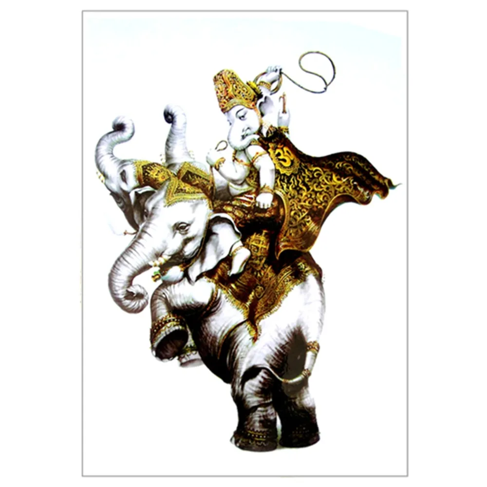 SHNAPIGN Индийский Слон Временные татуировки боди-арт флэш тату наклейки 12*20 см