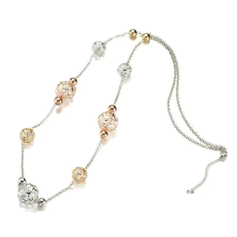 Женская цепочка с кулоном-шариком длиной 100 см | Украшения и аксессуары