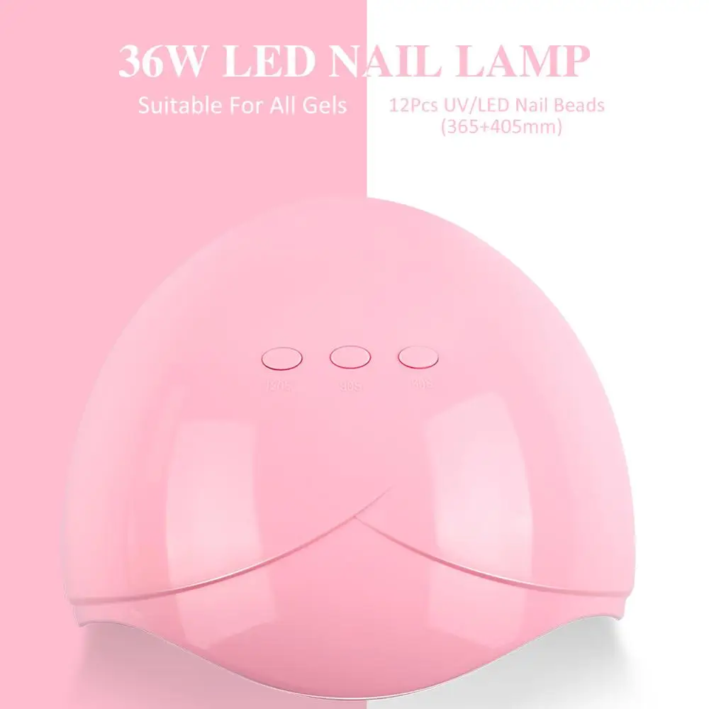 COSCELIA 36 Вт УФ светодиодная лампа розовый двойной источник света профессиональная