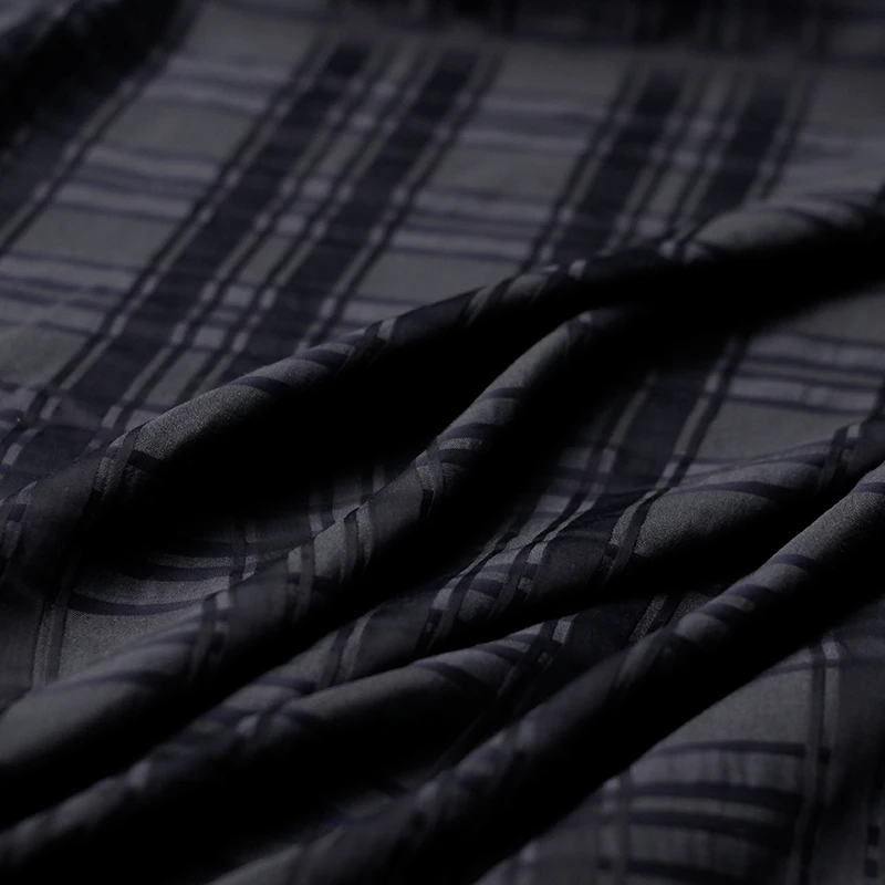 Красная Малина 145 см ширина темно-синяя парча клетчатая шелковая и хлопковая