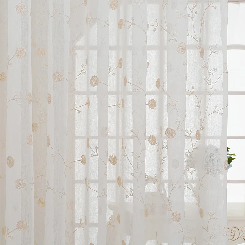 

High level European and American style 100% poly embroidered curtains for living room , bed room and children rooms tulle