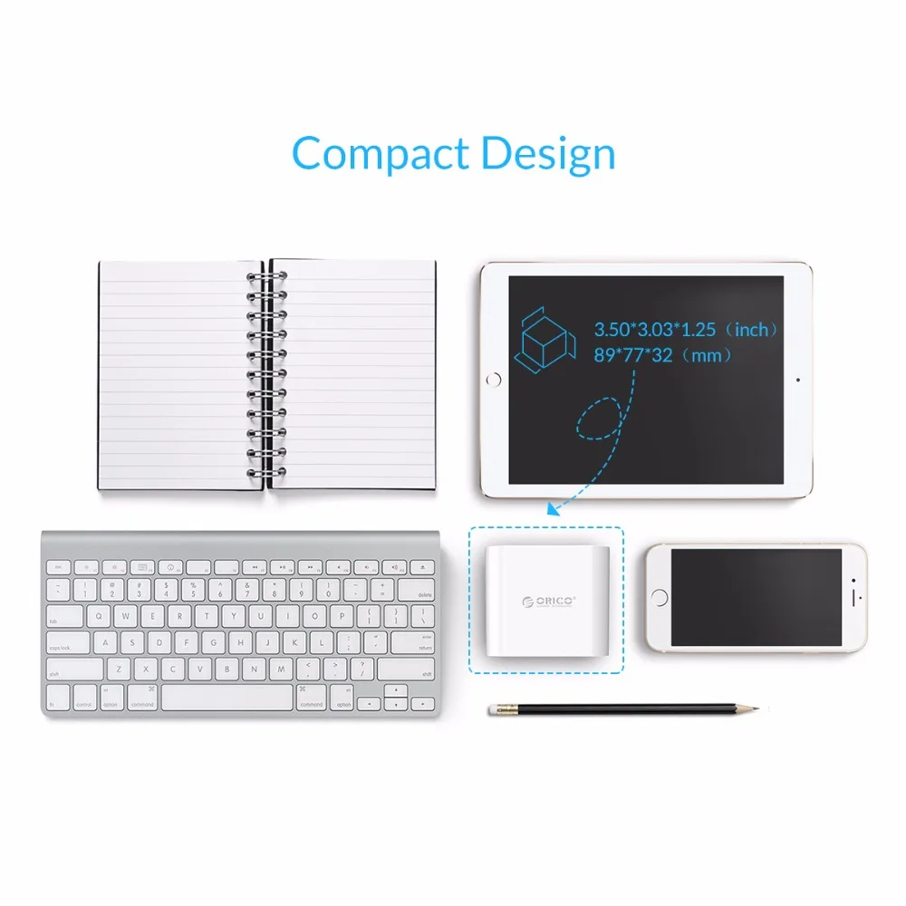 Зарядное устройство ORICO настольное с 4 USB портами и вилкой Стандарта EU/US/AU/UK|usb charger|4