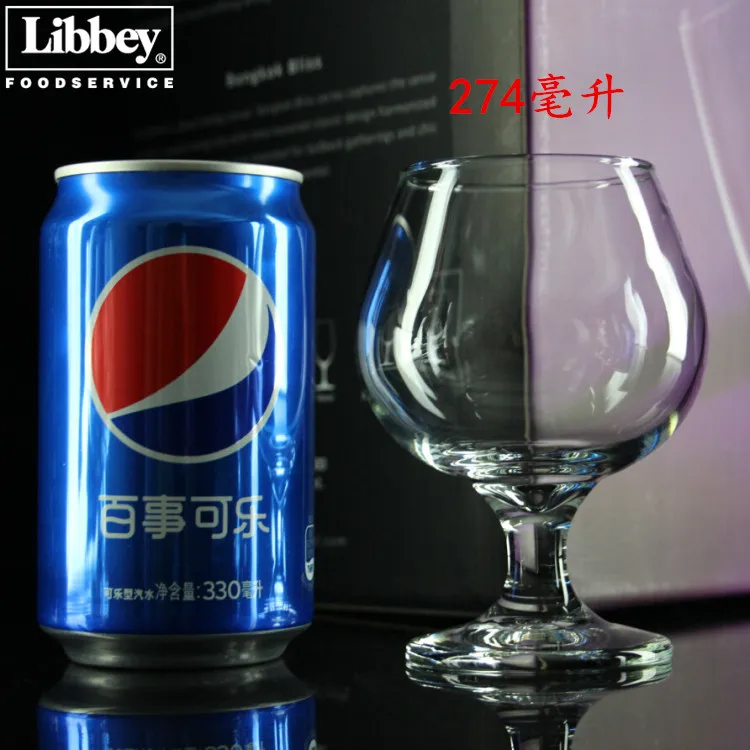 274ml 6 штук упаковка утолщенный стеклянный бренди стеклянный короткий стеклянный бокал для вина обеденный отель красное вино чашка мешок - Цвет: 274ml