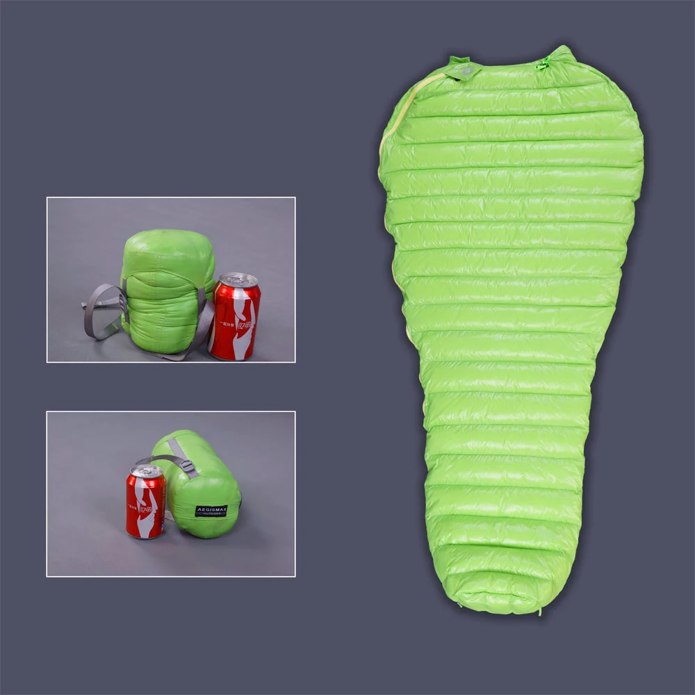 Спальный мешок AEGISMAX для мужчин и женщин ультралегкий походный спальный с белым