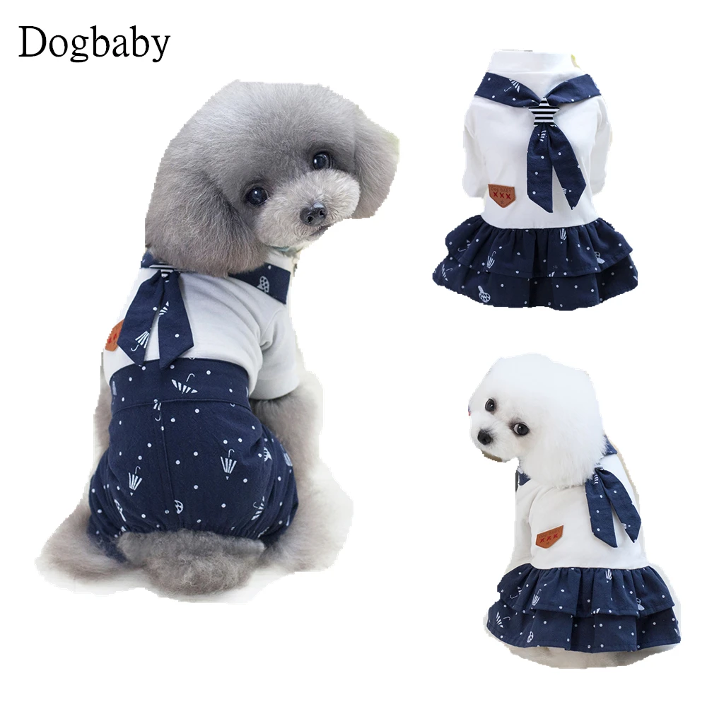 FK17 Новинка 2018 весенне-летние костюмы для домашних питомцев Одежда щенков ВМС