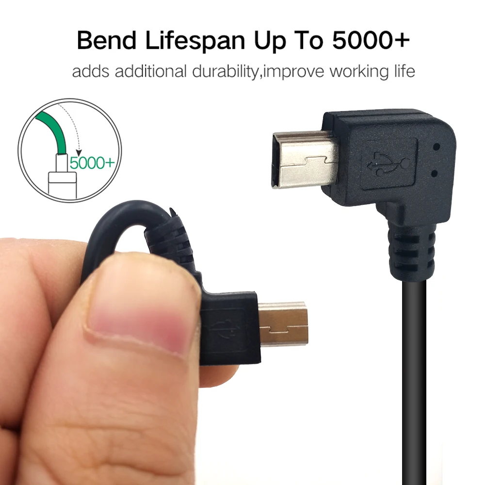 DANSPEED USB 3 1 type C Female to Mini 5Pin Male Прямоугольный адаптер зарядный кабель длиной 25 см|mini