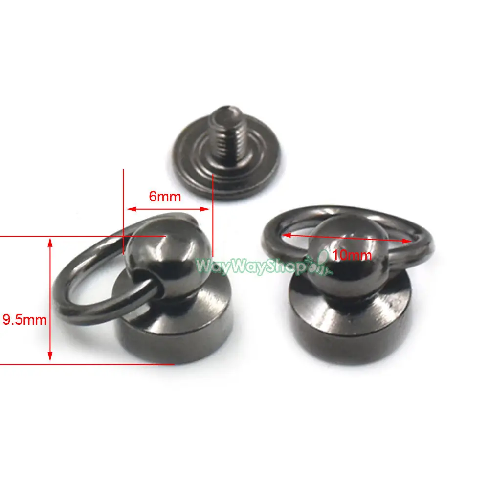 50 комплектов твердая латунная головка кнопка шпилька отвертка 10 мм