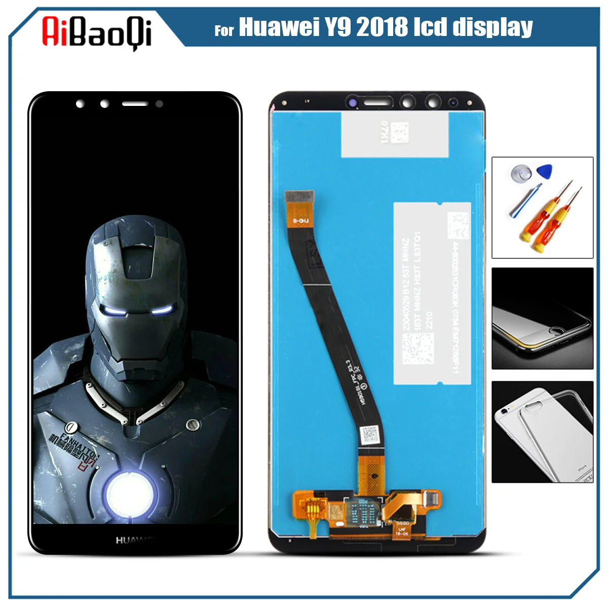 ЖК дисплей для Huawei Y9 2018 сенсорный экран дигитайзер в сборе с рамкой FLA L22 LX2 LX1