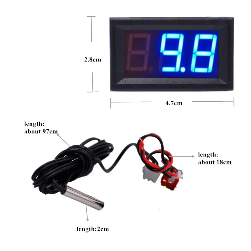Новый 12V Цифровой термометр Температура тестер для измерения уровня с зонд