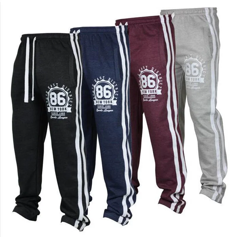 

HOT 2019 Outdoor Men's sport fitness pants Men's hip-hop stripe euramerican style loose harem Printed Jogging Running sweatpants