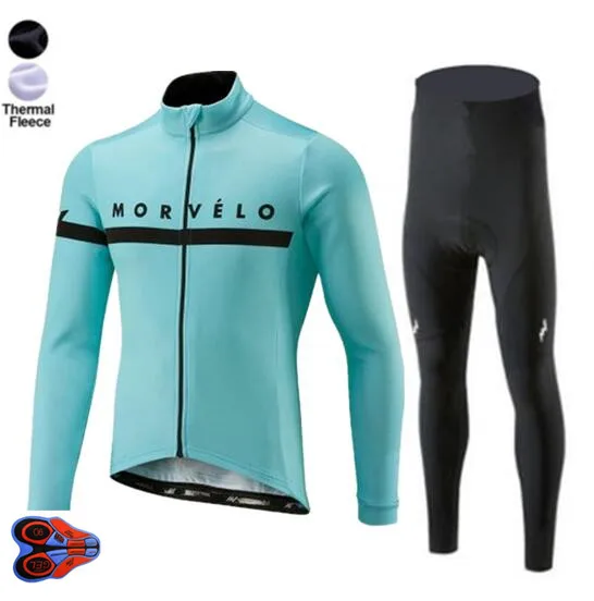 Morvelo, Зимняя Теплая Флисовая велосипедная майка с длинным рукавом, 9D гелевая подкладка, без комбинезона, ropa ciclismo, одежда, Майо, комплекты для велоспорта