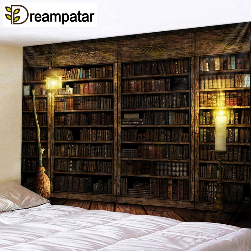 Винтажная книжная полка подвесная ткань для гостиной искусственная