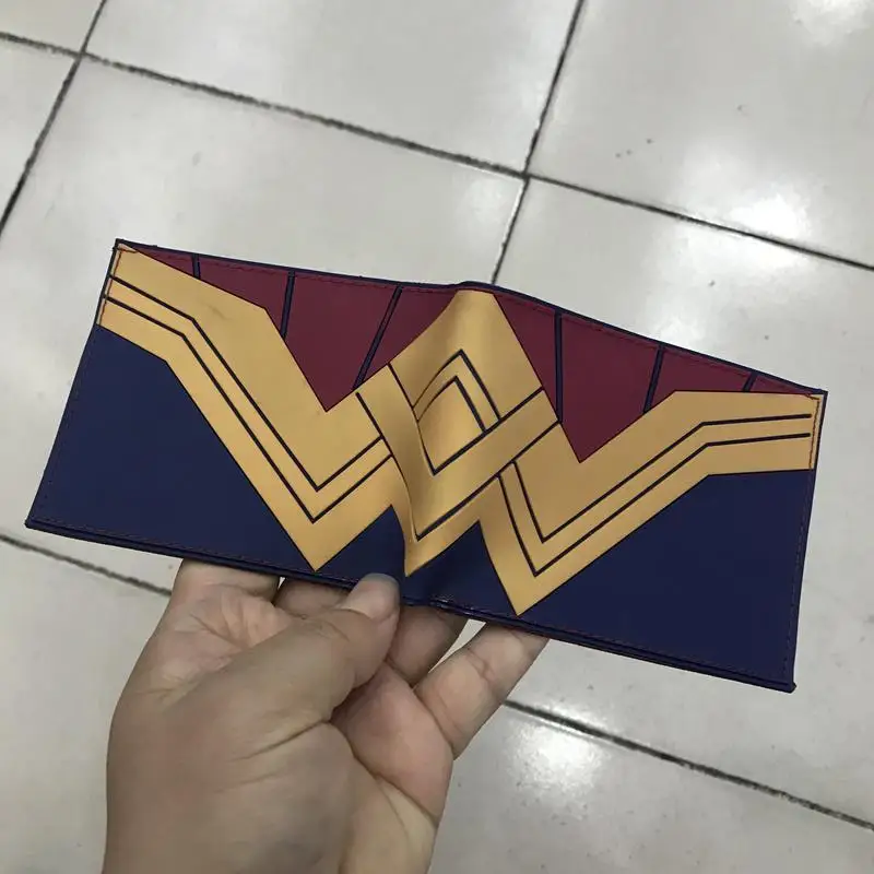 Новинка DC Wonder Woman двухслойный кошелек с цветной печатью для детей-подростков, Подарочный Кошелек для монет