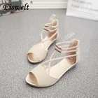 Босоножки женские летние однотонные на молнии с открытым носком