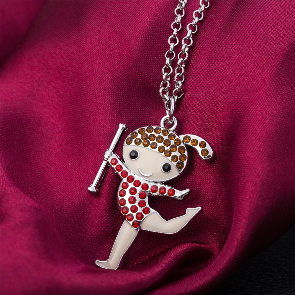 Skyrim спортивный кулон для гимнастических девушек ожерелье и красочные