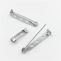 100pcs 14 33mm stainless steel safety lock back bar pin diy brooch base use for brooch and hair jewelry