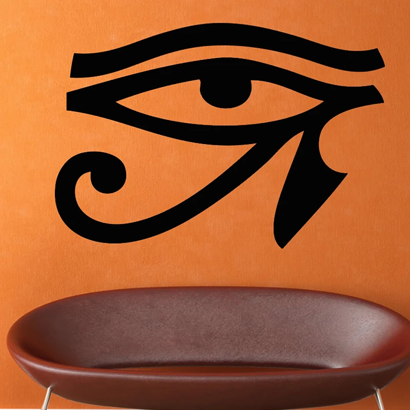 

Old Egyptian Legend Horus Eye Wall Sticker Black PVC Removable Living Room Home Decor Wall Mural