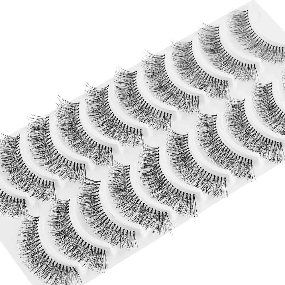 10 пар Wispies накладные ресницы Толстые Длинные Накладные крест мягкие