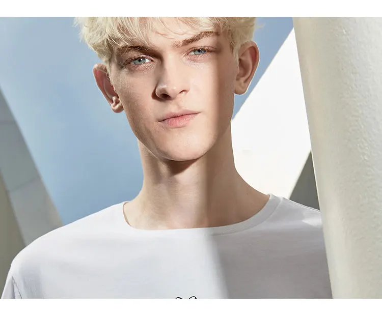 JackJones Мужская футболка из хлопка Удобная футболка с короткими рукавами и принтом 219201503