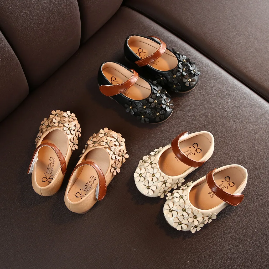 Girls Shoes Summer Children Bohemian Casual Flower Sandals Princess Flat Shoes Sandalia Infantil Toddler Flats Kids Shoes