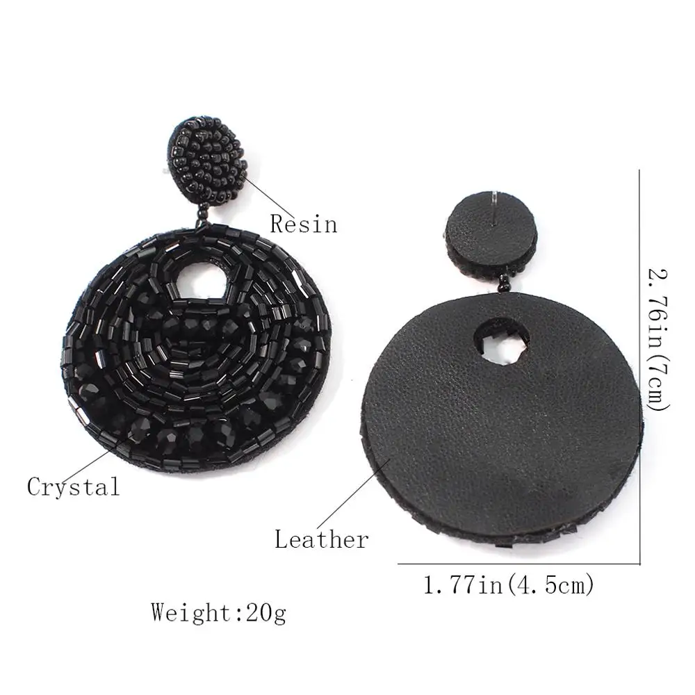 Серьги Подвески ручной работы MANILAI из бисера для женщин свадебные эффектные