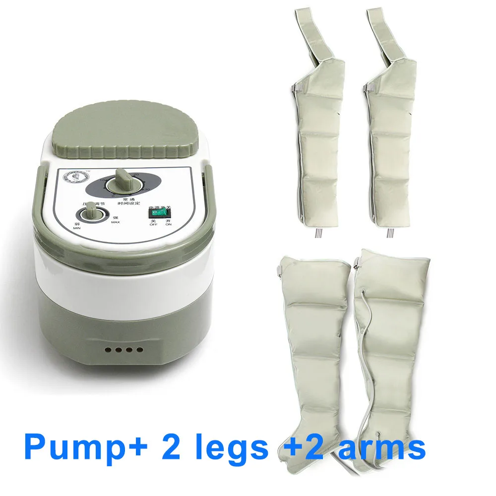 2 legs and 2 arms EMS Электрический воздушный круг компрессионный массажер циркуляционное давление массаж ног манжеты для пожилых людей пневматическое давление волна - Цвет: 2 legs and 2 arms