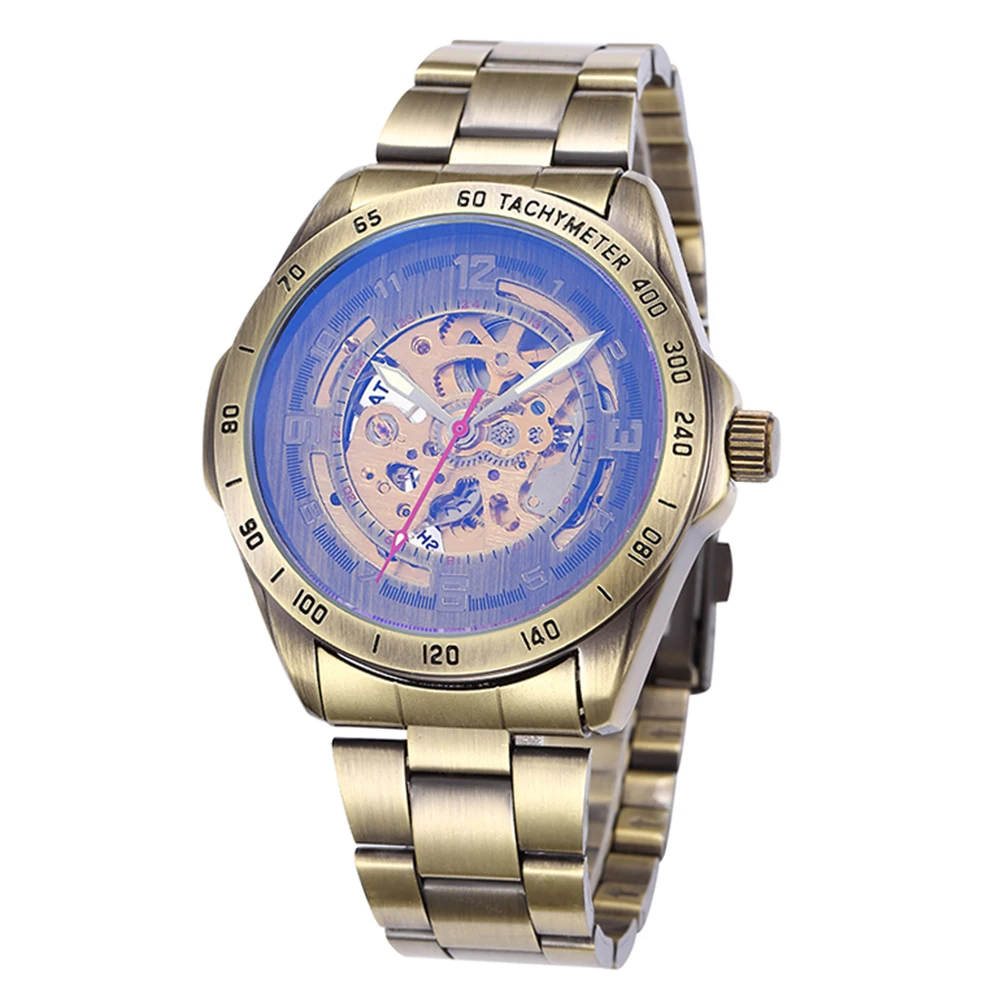 Ретро Стиль мужские наручные часы автоматические механические Наручные Мужские