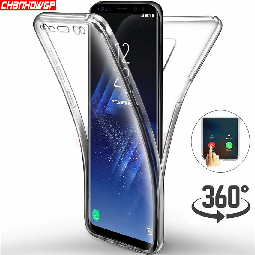Двойной чехол 360 градусов для Samsung Galaxy S10 S10e S8 S9 Plus S7 Edge J4 J6 J8 A6 A8 A7 2018 Note 9 8 5 с полным