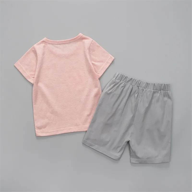 

Cotton Clothing Set For Baby Boy Lovely Creative Cartoon T-shirt +Shorts Infant Boy Outfit Kids Summer Suit Fashion