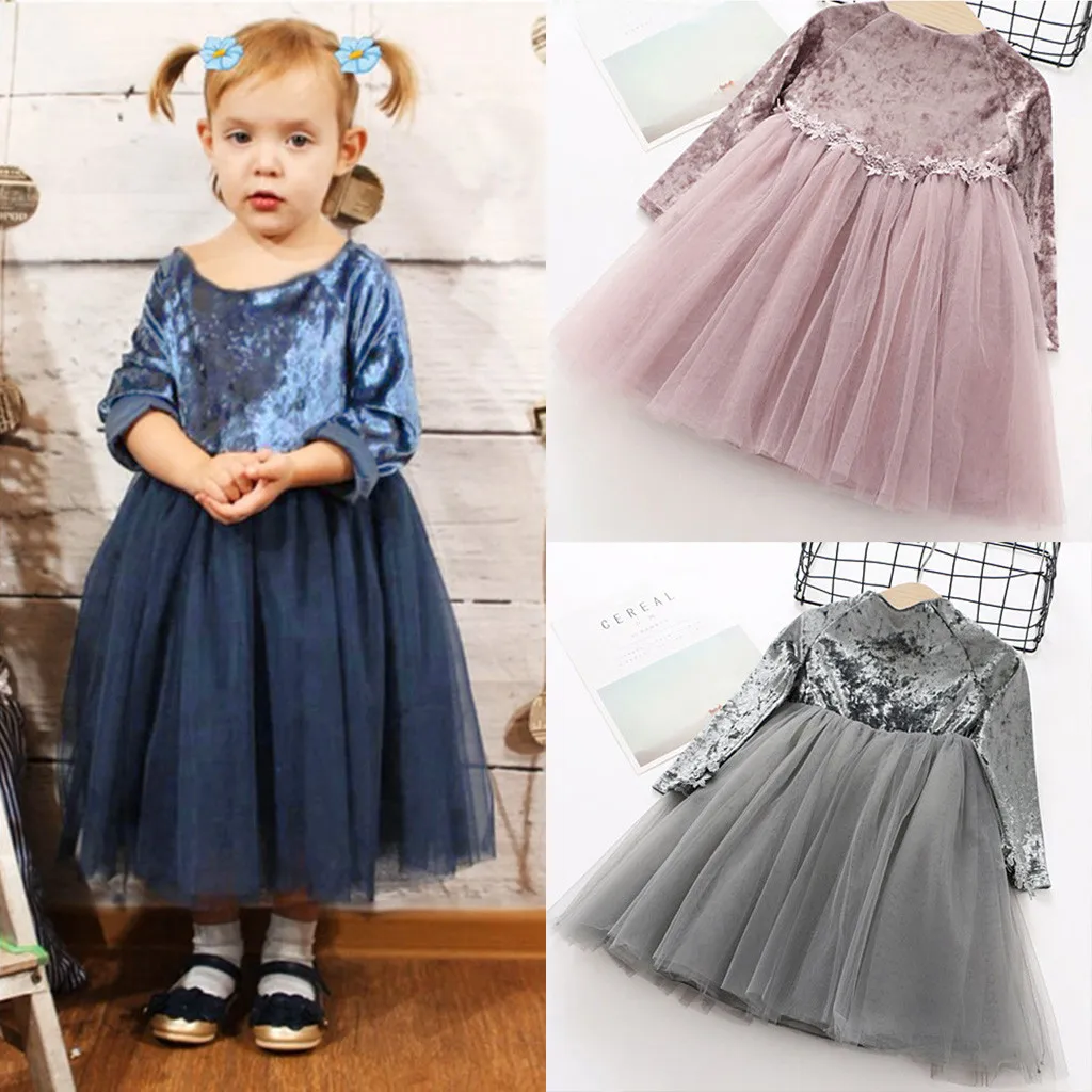 Модная одежда для маленьких девочек малышей детское платье принцессы из тюля с