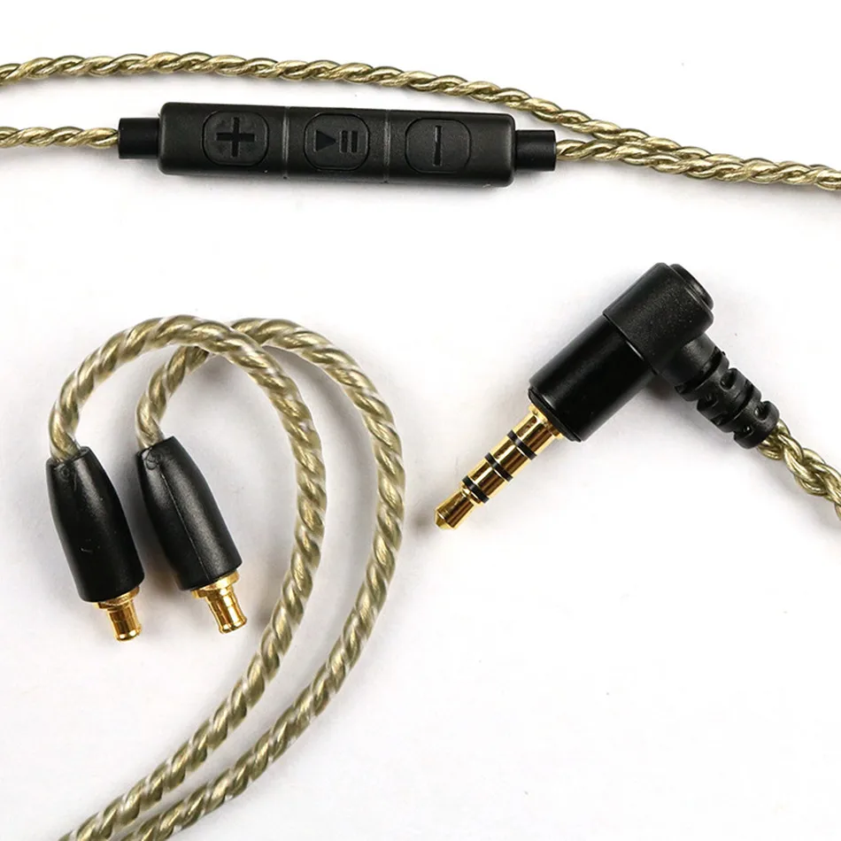 Hifi Headphone Cable With Microphone 3.5mm Earphone Maintenance Wire For MMCX se215 se315 se425 se535 se846 DIY Headset Cable