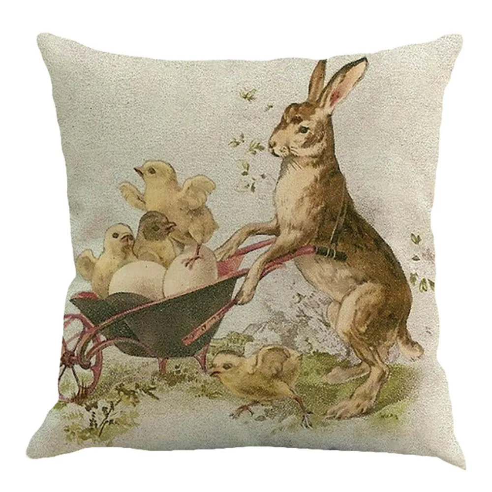 Новинка 2019 наволочки для подушки пасхальные льняные Чехлы дивана кровати