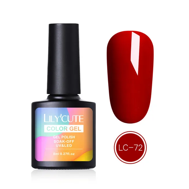 LC72 LILYCUTE 8 мл Хэллоуин УФ-гель для ногтей чистый цвет ногтей гель лак светодиодный Полупостоянный гель лак праймер для ногтей гель - Цвет: LC72