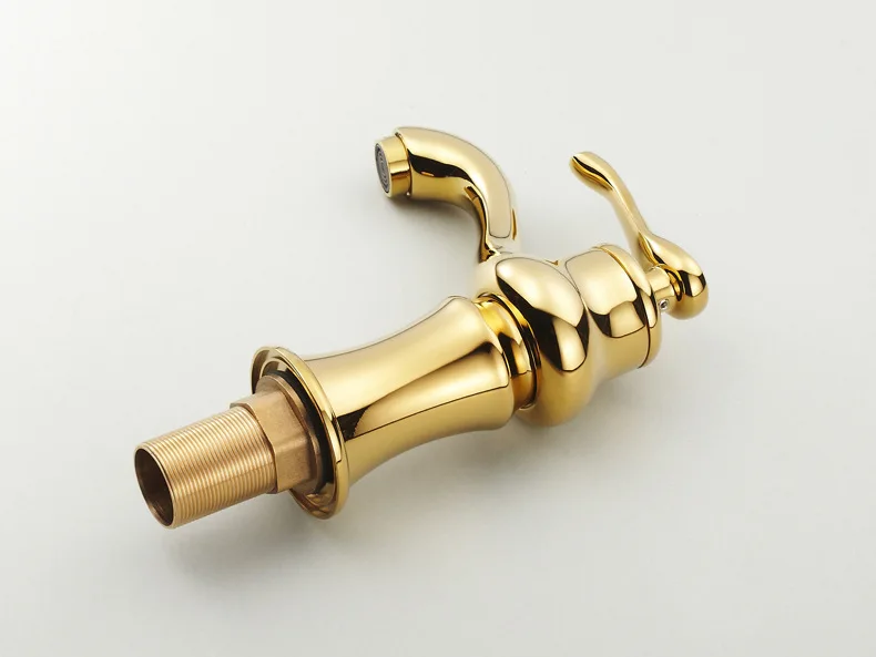 Бесплатная доставка новый продукт Золотой смеситель для раковины в ванную
