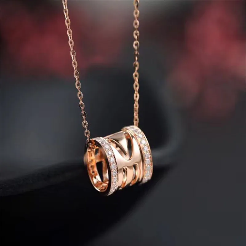 Aazuo 18K Белое Золото Настоящее бриллиантовое круглое подвижное ожерелье с