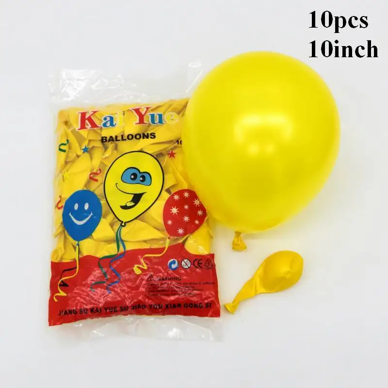 yellow 10 шт. с днем рождения Микки Минни Маус фольгированные шары 10 дюймов Wwave точка латексные шары украшения для детской вечеринки Globos детская игрушка - Цвет: yellow