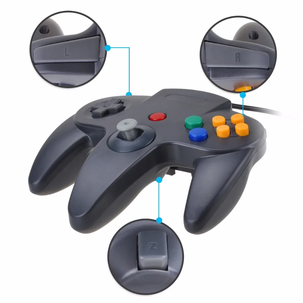 Iseebiz проводной геймпад Для nintendo N64 контроллер для Mac USB джойстик геймпады Windows PC|pc