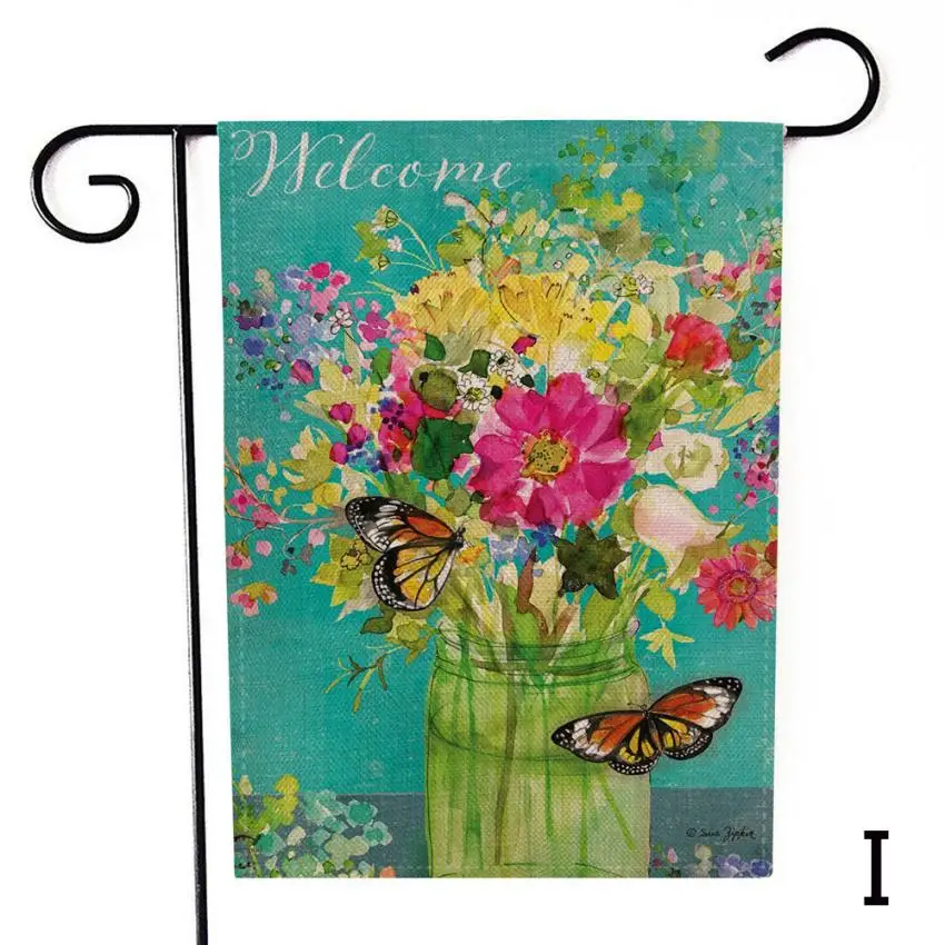 Сад флаг Крытый Открытый Home Decor письма цветы флаг JANE1