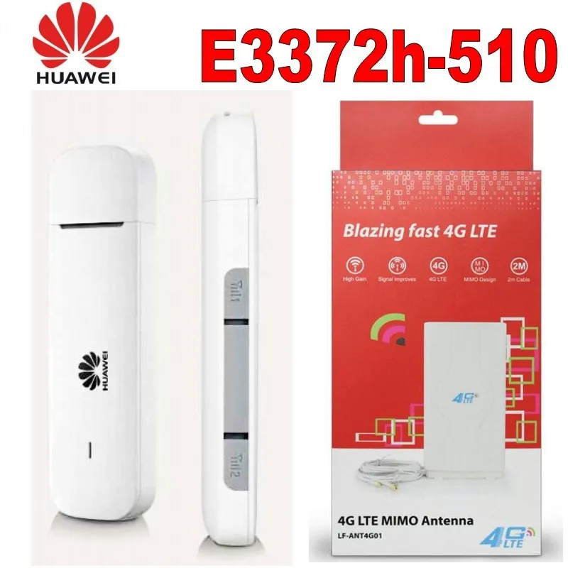 Разблокированный Huawei E3372h 510 LTE USB модем плюс CRC9 49dbi 4G антенна Версия США|modem stick|usb