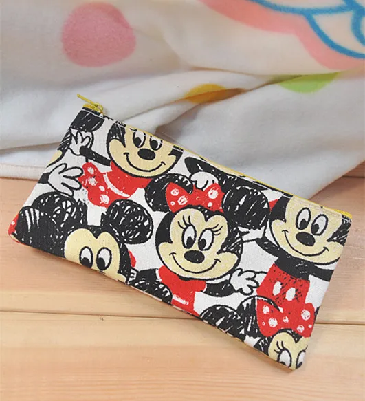 Disney Микки Мышь мультфильм портмоне кулон сумка пакет Минни бумажник дети девушка косметичка для хранения карандаш случае малыш - Цвет: Светло-красный