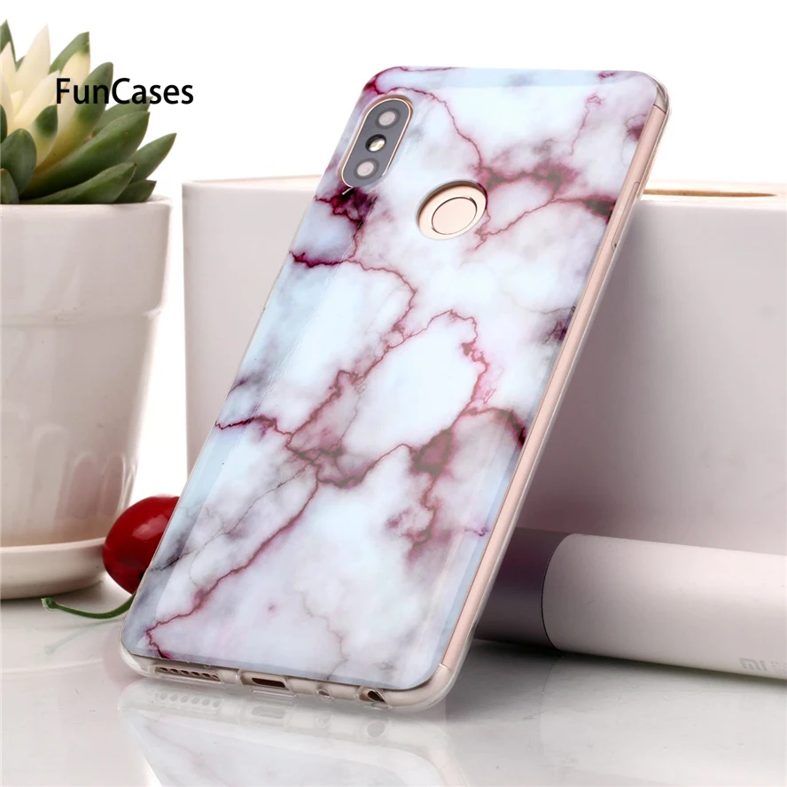 Роскошные Мрамор Камень случае СПС Coque Xiaomi Redmi Note 5 Pro Мягкие силиконовые ТПУ