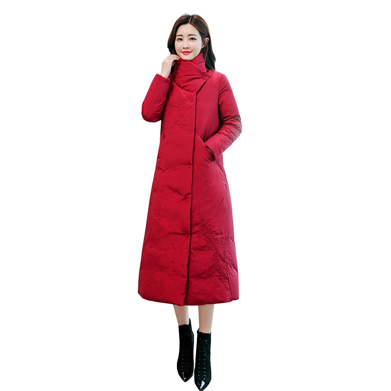 

Women's Fashion 2019 New Parkas Coats Plus Size Long Cotton Solid color Jacket Ladies Warm Thicks Winter Parkas Female Outerwear