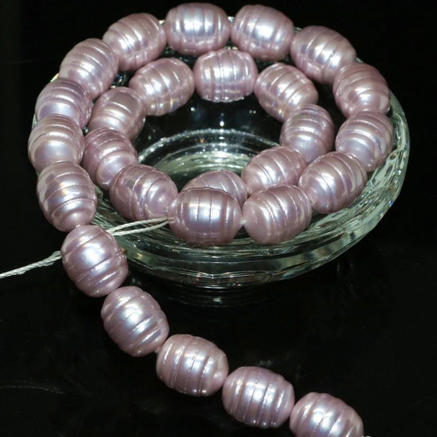 

New arrival special design purple barrel oval natural shell pearl 12*15mm loose beads beauty women diy jewelry gift 15inch B2281
