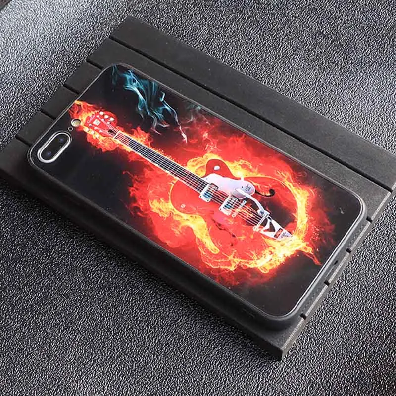 Роскошный чехол из закаленного стекла для iphone 7 8 plus мрамора 7plus чехлы fire